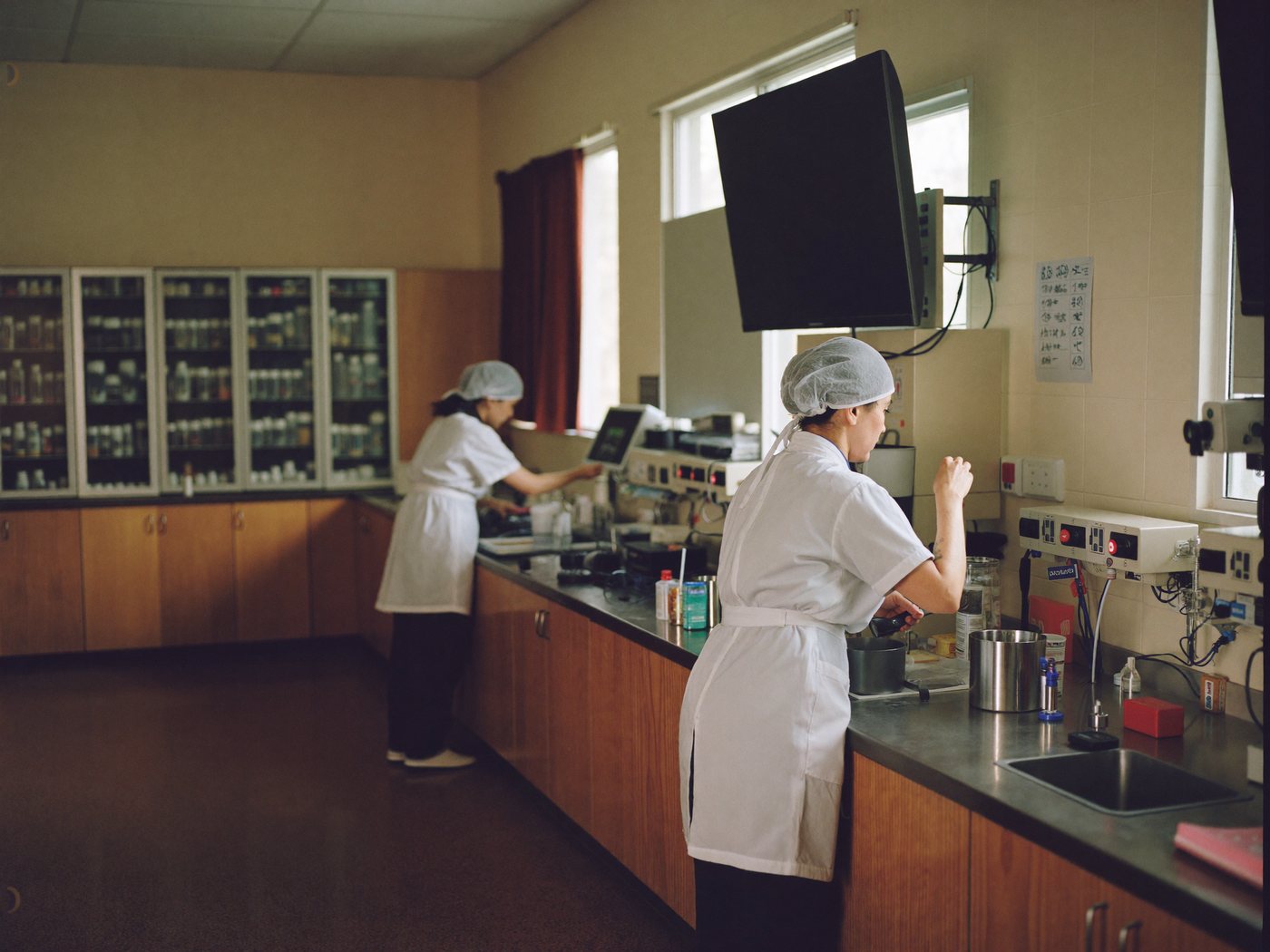 Hospital pharmacy department where certified technicians work